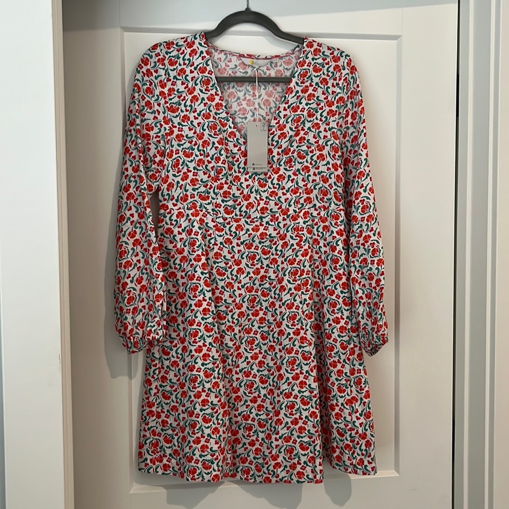 Vneck floppy mini dress